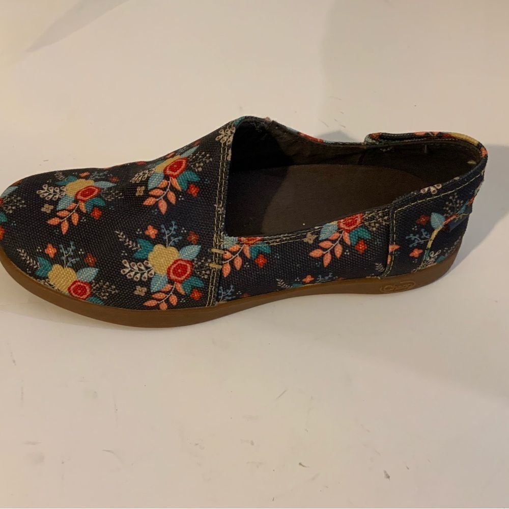 New Chaco Womens 6.5 Ionia Floral Print Loafer Flat Slip On Shoes Canvas